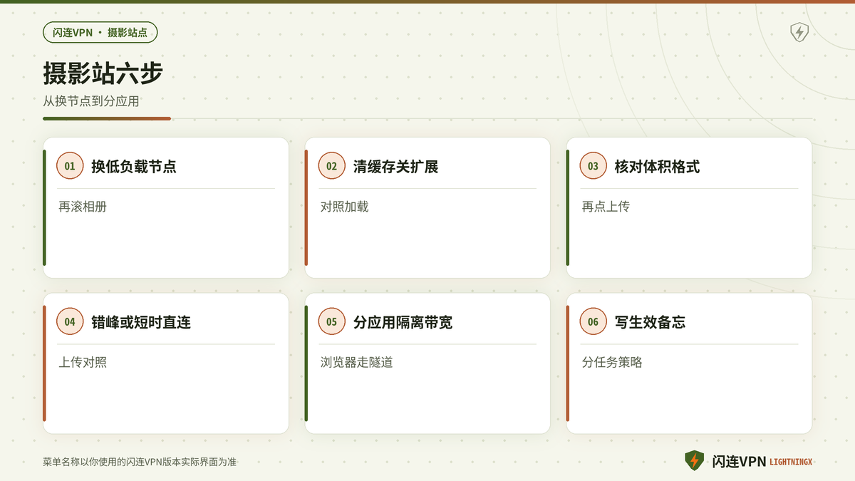 开着闪连VPN用Flickr或500px相册慢上传失败的排查步骤示意图