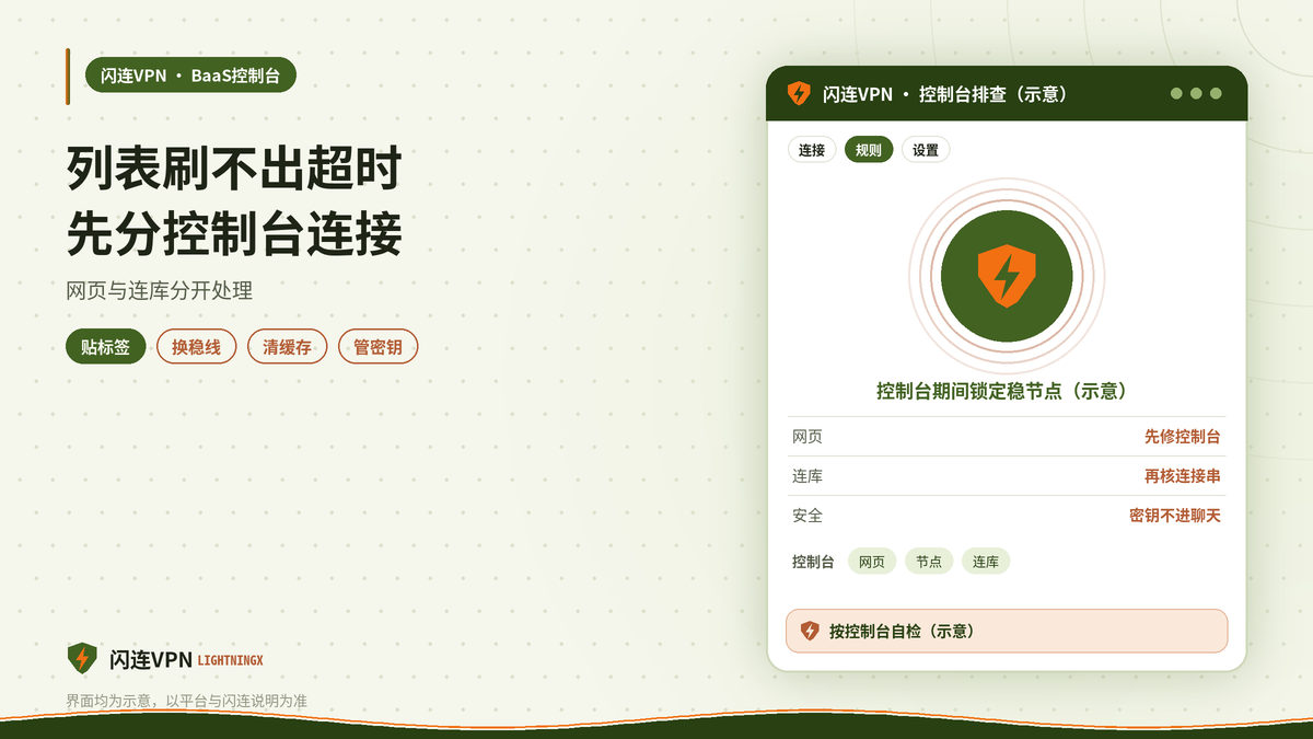开着闪连VPN打开后端即服务控制台刷不出或SQL超时的排查示意图