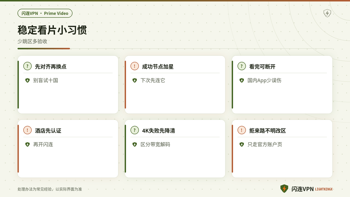 闪连VPN稳定观看亚马逊视频的日常要点